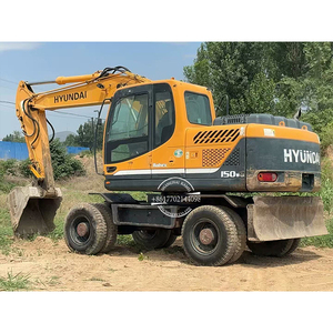 Excavatrice sur pneus Hyundai 150W-9 d'occasion 2019 à bas prix, prête à être expédiée, moteur Cummins, pompe, boîte de vitesses, bon état - Product Image 1
