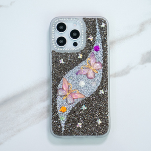 New Dễ Thương 3D long lanh bướm Bling sang trọng Rhinestone nạm trường hợp đối với TECNO Spark 40 Pro + Điện thoại Cover quay lại cho cô gái - Product Image 6