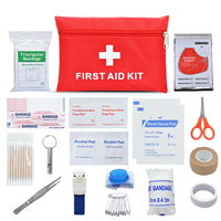 Trousse de Premiers Secours Portable Rouge en Tissu Oxford Imperméable et Durable pour Camping, Maison et Urgences - Vente Directe Usine