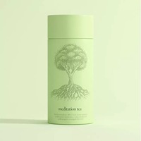 Boîte d'emballage de thé durable de luxe, écologique, cylindrique, refermable, tube en papier pour l'emballage du thé