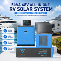 Système solaire tout-en-un 5kVA 48V pour camping-car, onduleur 5000W, sortie CC 100A pour bateau, yacht, alimentation de secours, Vanlife, Nomade