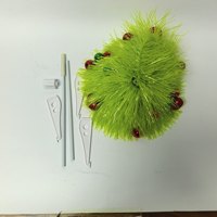 Nouvel Arbre de Noël de Table Télescopique Pliable en Guirlande Verte 70cm, Décoration de Noël en Plastique pour Fête, Maison, Bureau