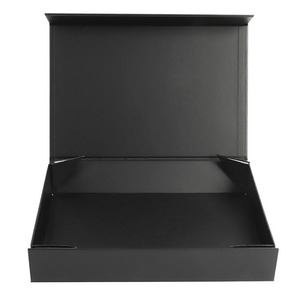 Custom Magnetic Closure Matt Lamination Folding Paper Gift <b>Box</b> with Glossy <b>Black</b> UV Coating Logo - Product Image 3