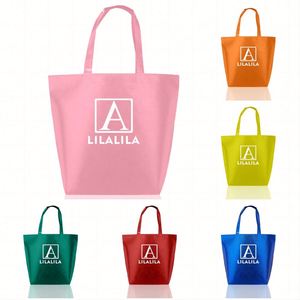 Bolsa de Compras de Tela No Tejida Laminada Ecológica al por Mayor, Personalizada con Impresión, Reutilizable, Metálica, con Logotipo Personalizado - Product Image 1