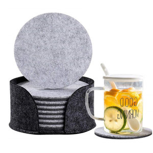 Nouvelle popularité feutre résistant à la chaleur écologique impression personnalisée napperon rond moderne pour la maison hôtel <span class=keywords><strong>restaurant</strong></span> utilisation - Product Image 5