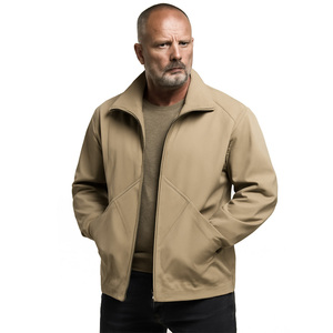 Chaqueta Impermeable Ligera de Poliéster y Algodón para Hombre, Cuello en V, Cortavientos, Cremallera Resistente, Transpirable, Chaqueta de Exterior para Hombre - Product Image 2