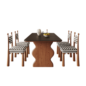 طاولات طعام حديثة من الفولاذ المقاوم للصدأ مع أرفف للأثاث-سعر المصنع في فوشان - Product Image 1