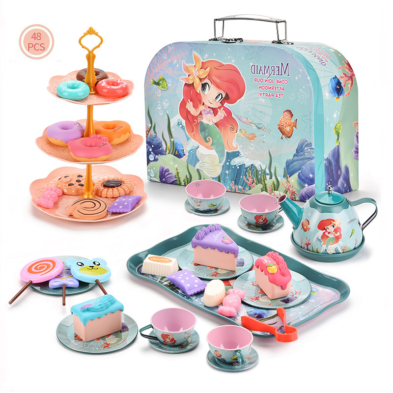 M8068 tinplate mermaid afternoon tea-48pcs