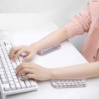 Support de poignet en silicone transparent pour tapis de souris, support de main pour clavier, tapis de clavier imperméable pour bureau, vente en gros