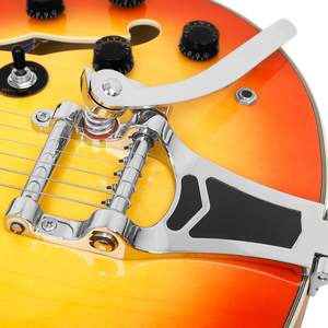 Guitarra Eléctrica de Jazz <span class=keywords><strong>Eileen</strong></span> JS-520 Hueca con Agujeros en F, 22 Trastes, Diapasón Color Beige - Product Image 5