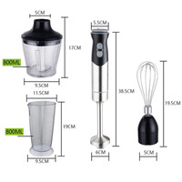 Mixeur Plongeant Électrique 800W à Vitesse Variable avec Moteur en Cuivre Pur et Récipient en Plastique pour Usage Domestique et Hôtelier