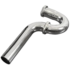 Siphon en P pour évacuation des eaux usées, fabrication chinoise, durable, à montage simple, pour lavabo rond et bouteille, 32mm 1-1/2 38mm - Product Image 1