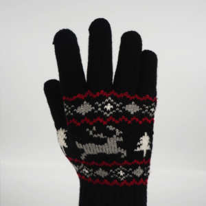 Dokunmatik ekran için kış sihirli eldiven sıcak streç örme yün eldivenler açık sahneler için kadın erkekler için çizgisiz akrilik jakar - Product Image 3