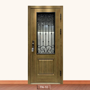 Calandre de <span class=keywords><strong>porte</strong></span> <span class=keywords><strong>Simple</strong></span> de haute Protection, <span class=keywords><strong>en</strong></span> acier forgé, design robuste, portes de sécurité avec branche <span class=keywords><strong>en</strong></span> <span class=keywords><strong>fer</strong></span> forgé - Product Image 1