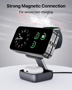 Cargador Inalámbrico Magnético Plegable de Viaje Rápido, Estación de Carga Inalámbrica 3 en 1 para Dispositivos Apple, para Apple Watch y <span class=keywords><strong>AirPods</strong></span> Pro - Product Image 3