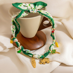 <b>Cross</b> Border Knotted Clavicle <b>Chain</b> Animal Pendant Zinc Alloy Necklace Party Style XL31800 - Product Image 3