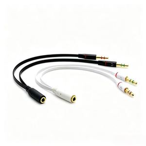 Cable <span class=keywords><strong>Adaptador</strong></span> Divisor de <span class=keywords><strong>Audio</strong></span> en Y de 3.5mm <span class=keywords><strong>Hembra</strong></span> <span class=keywords><strong>a</strong></span> <span class=keywords><strong>2</strong></span> Machos para Auriculares y Micrófono, Cable Estéreo para PC, Laptop y Auriculares de Juego - Product Image 4
