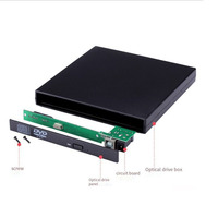 Boîtier portable pour lecteur optique 12,7 mm, kit mobile USB, connexion externe USB 2.0 pour ordinateur portable, port série SATA