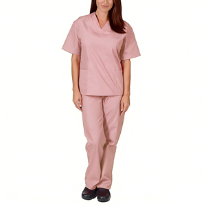 Conjuntos de Uniformes Médicos Unisex de Poliéster con Tela que Absorbe la Humedad, Cuello en V, Rodillas Reforzadas y Múltiples Bolsillos para Uso Hospitalario - Product Image 3