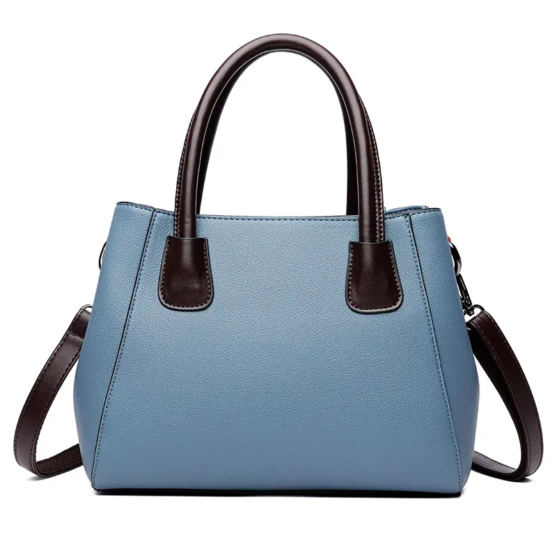 Large capacity Solid color Fashion Luxury famous brand women handbag PU leather female bag Customizable LOGO office lady purse