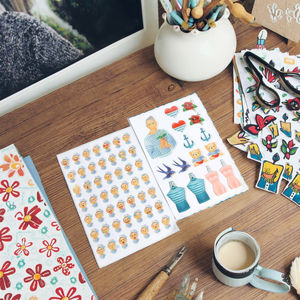 מדבקות ויניל אפוקסי חמודות במבצע חם, איכותיות, מגוון אלמנטים ימיים לפרויקטים יצירתיים של ילדים ולקישוט יומן טיולים - Product Image 1