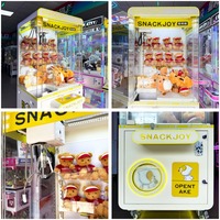 Machine à grue de luxe à compartiments pour snacks, modèle Naughty Dog WWJ-YJ2, jeu d'arcade commercial personnalisé avec construction en métal et acrylique