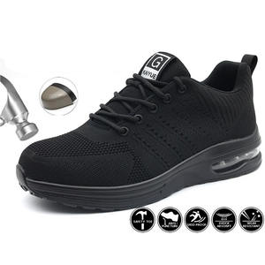 <span class=keywords><strong>Chaussures</strong></span> de sécurité antidérapantes pour hommes résistantes à l'usure tissées à la mouche pour la protection des chantiers de construction - Product Image 2