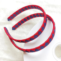 Ruban en gros-grain de polyester tissé coloré pour enfants, personnalisé en usine, 1,5 cm, pour bandeaux sur mesure