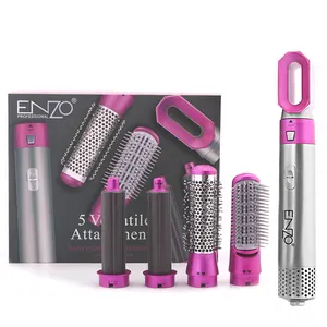 ENZO 1 में 5 बिजली स्टाइल बहु-समारोह नकारात्मक आयन बाल Straightener Curler कंघी ईओण एक कदम हेयर ड्रायर गर्म हवा ब्रश