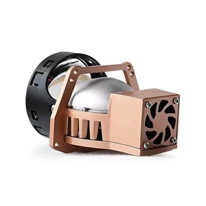 Lentille de projecteur LED de voiture de 3 pouces Offre Spéciale 65W 7000LM avec le ventilateur hydraulique et le phare de conception de double tasse de réflexion pour le chat universel - Product Image 1