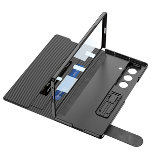 Étui pliable antichoc en cuir GKK pour Samsung Z Fold 7 6, avec rabat en suède, porte-cartes et protection intégrale - Product Image 4