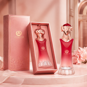 Flacon pulvérisateur de parfum vide 100 ml en verre épais de marque Prestige, avec couvercle doré sculpté <span class=keywords><strong>Queen</strong></span>, pour emballage de parfum - Product Image 3