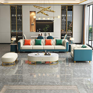 Foshan moderno Nuevo diseño real de lujo sofá conjunto estilo francés Turco blanco salón sofás de cuero de 4 plazas muebles de sala de estar - Product Image 3