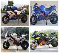 Moto Moyenne Essence 49CC 50CC 4 Temps Blanc Noir Bleu Rouge Vert Violet Orange Gris Rose Or Carbone 12 Couleurs MINI MOTO