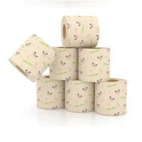 Papier toilette en bambou écologique jetable en gros, 1/2/3/4 plis, naturel, OEM, GSM, prix abordable, rouleau central