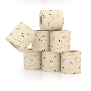 Wholesale Eco-Friendly Bamboo Toilet Paper Disposable 1/2/3/4 Ply Tissue Paper Natural OEM Gsm <b>Cheap</b> Price Rolling Core - Product Image 1