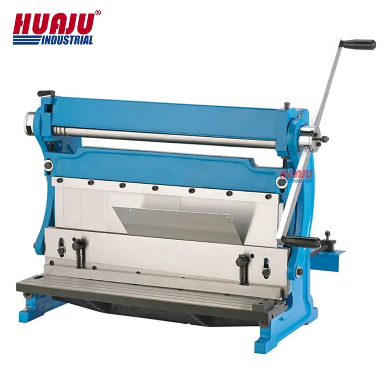 Huaju Industriële 3 In 1 610 Mm 24 Inch Plaatwerk Guillotine Afschuifpers Remrol Buigmachine