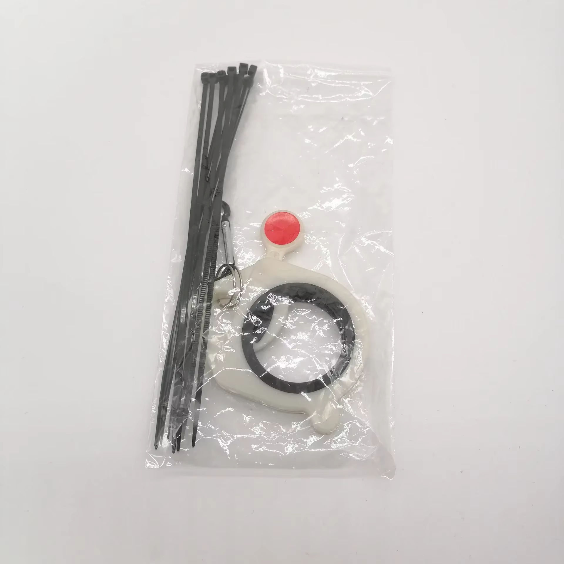 White (with luminous effect) 1+10 black zip ties