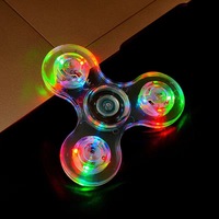 Fidget Spinner LED avec logo personnalisé, jouet lumineux pour les doigts, spinner lumineux, spinner manuel, jouet anti-stress, jouet pour soulager l'anxiété pour les enfants