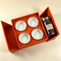 Boîte cadeau alimentaire personnalisée en carton rigide avec doublure en éponge, fermeture magnétique à rabat, impression pour thé, café en grains