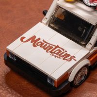 PB PB8824 Nuevo Coche de Camping Urbano Creativo, Modelo de Coche Máquina del Tiempo MK2, Juguetes de Ladrillos para Niños, Regalos, Sets de Bloques de Construcción