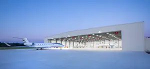 Desain Modern kualitas tinggi kerangka tempat angkasa Hangar baja prefabrikasi pesawat Hangar gudang