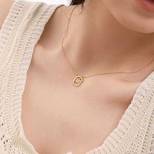 Dylam Charm Letter <b>Initial</b> -M- Alphabet <b>Pendant</b> Necklace for Women As Birthday Gifts Non Tarnish 5A Zirconia Jewelry - Product Image 3