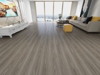 Revêtement de sol rigide en vinyle SPC de haute qualité, résistant à l'usure et imperméable, avec texture bois uni, plinthes assorties, pour usage intérieur