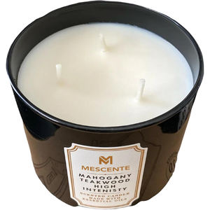 Mescente toptan 410g doğal koku yağı büyük soya balmumu uzun yanma süresi 3 fitil kokulu mum hediye kutusu ile - Product Image 2