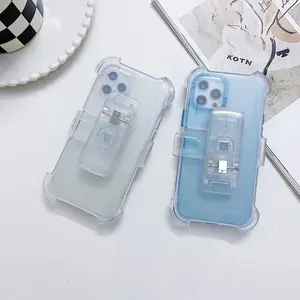 Capa para celular Mengxuan 3 em 1 cor pura fosco branco capa deslizante para iPhone para Samsung para Oppo