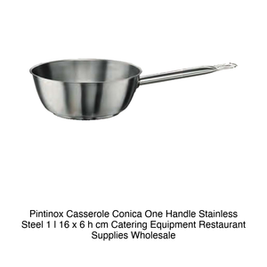 Stainless Steel <b>Saucepan</b> Ø 16 cm H 6 cm, 1 L Pintinox - Product Image 2