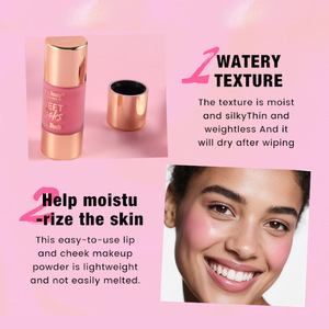 Blush Liquido Opaco Multicolore Vegano ed Erboristico, Lunga Durata e Facile da Applicare, Colore Rosa - Product Image 5