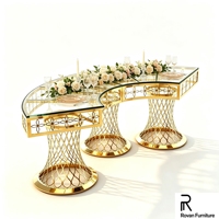 Table Serpentine de Luxe pour Événements et Fêtes – Ensemble de Tables en Acier Inoxydable Très Vendu pour Événements et Réceptions