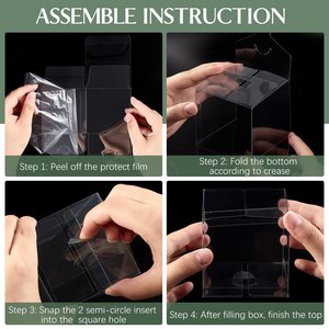 Sang Trọng Trong Suốt Hộp Nhựa Bao Bì Acetate Hộp Ủng hộ Đám Cưới Hộp Cho Đảng Món Quà Ngọt Ngào Đóng Gói - Product Image 4